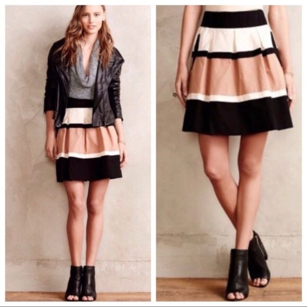Anthropologie Veldt Striped Skirt